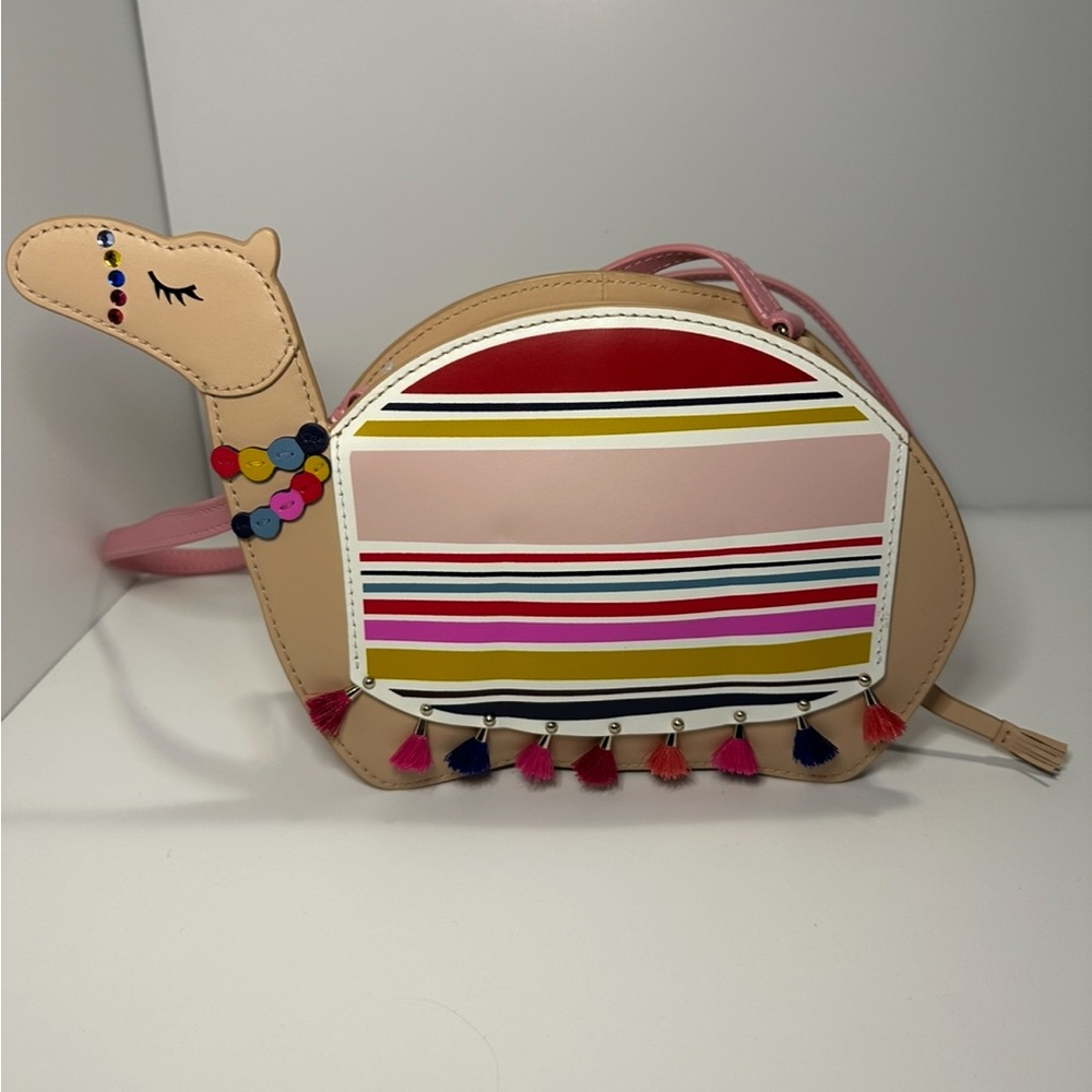 Kate Spade NWT Spice Things Up Camel Multicolor Leather Crossbody - Picture 3 of 16